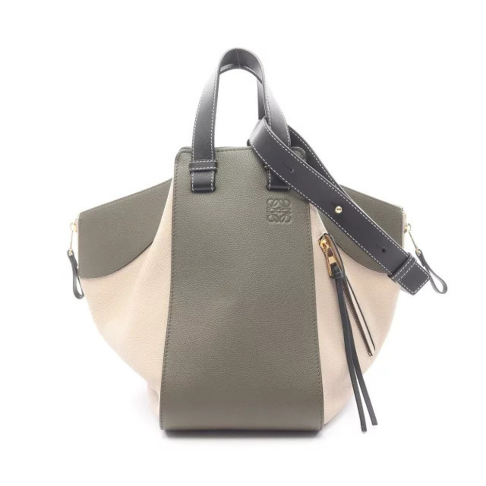 Loewe Hammock Handbag Leather Beige Brown Cream